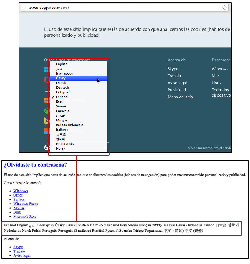 Language Options
