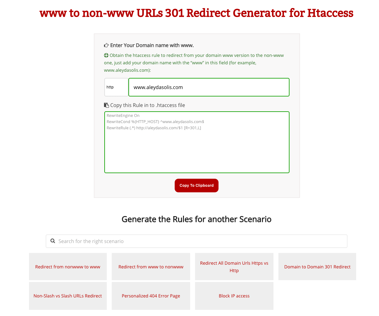 Htaccess Redirects & Rewrite Generator for URLs Changes @aleyda