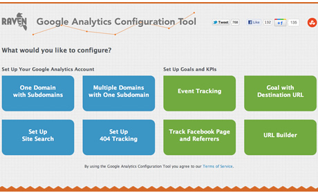 Raven Google Analytics Configuration Tool