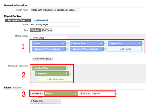 Google Analytics - Informe SEO Personalizado