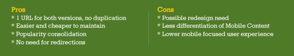 Responsive Web Design Pros and Cons - Mobile SEO Responsive Web Design Pros and Cons - Mobile SEO
