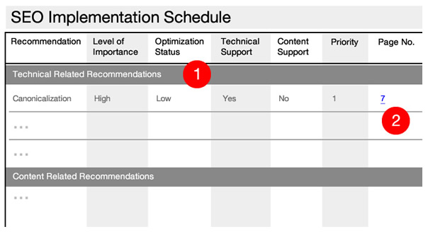 SEO Audit Report Schedule