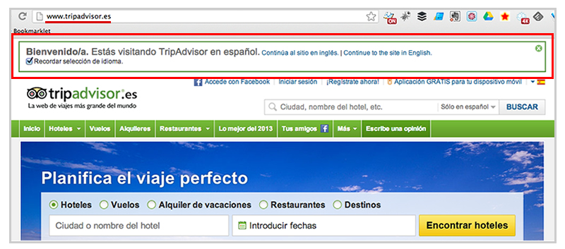 Tripadvisor Country Redirect