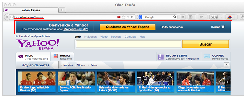 Yahoo Switch Spanish Version