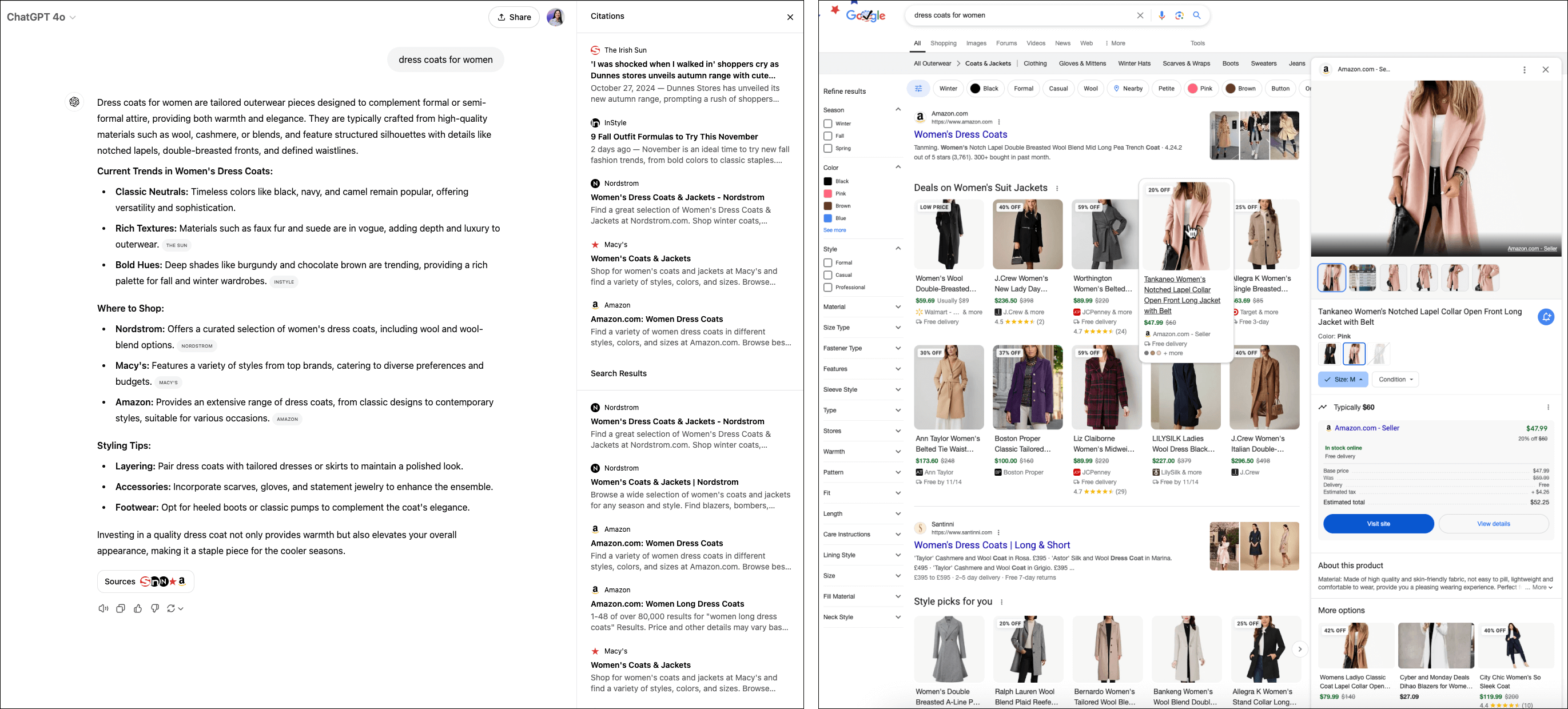 Dress Coats Women - ChatGPT Search