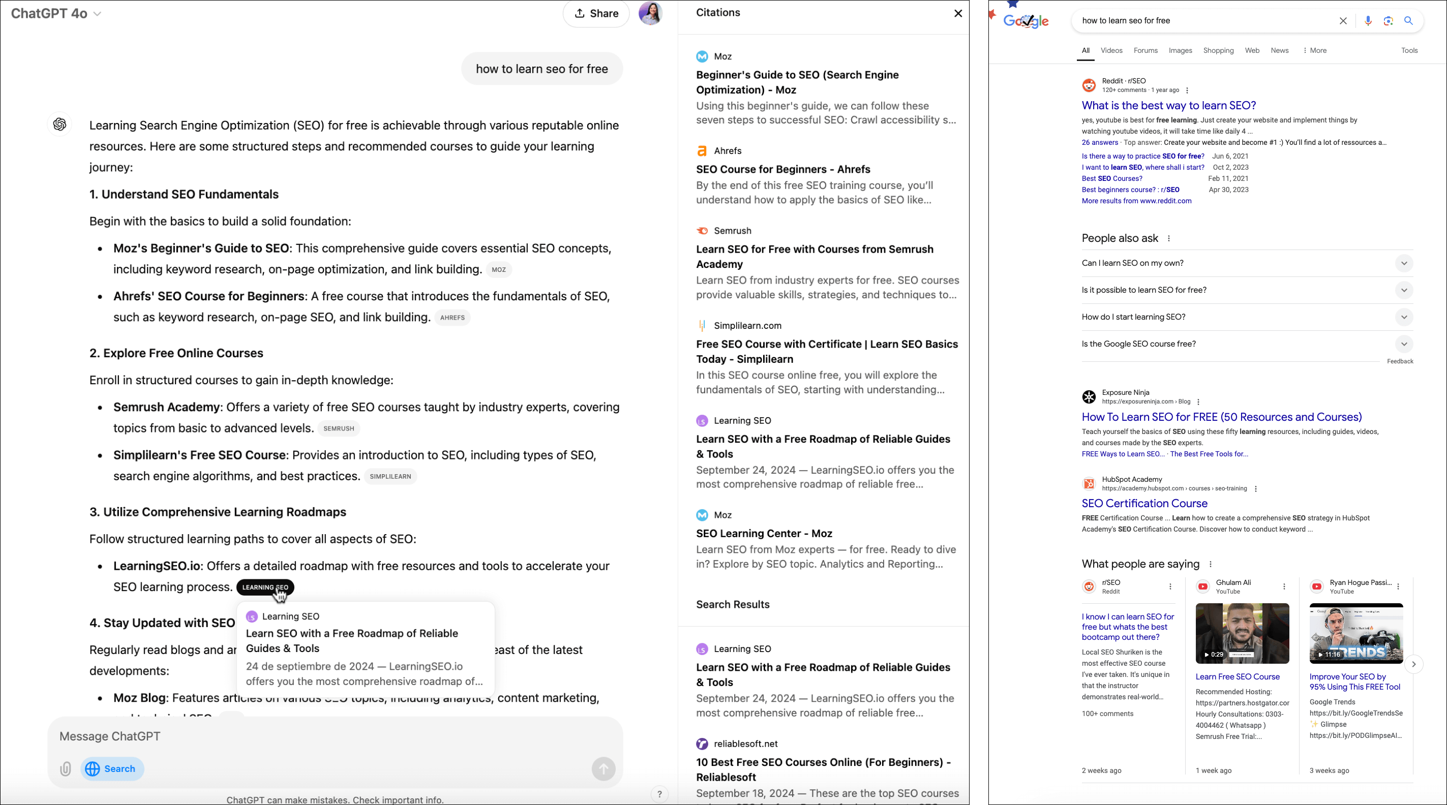How to Learn SEO For Free - ChatGPT Search